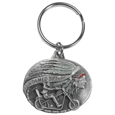 Untamed Spirit Motorcyle Metal Key Chain with Enameled Details